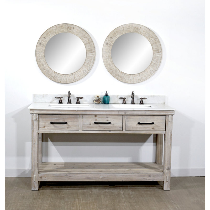 Millwood Pines Everett 61" Double Bathroom Vanity Set Wayfair